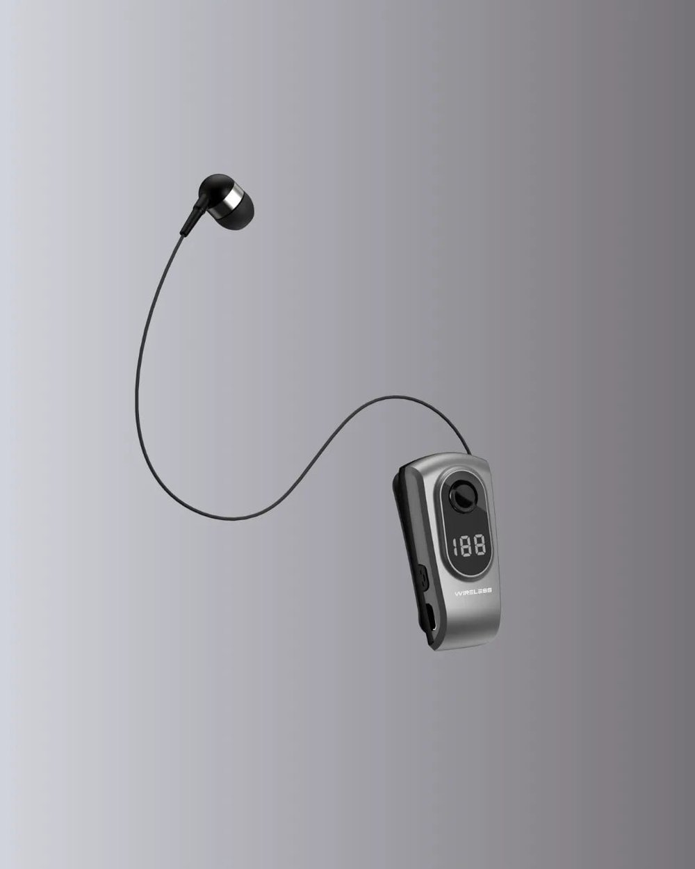 Profesyonel Bluetooth Kulaklık – Klipsli, Titreşimli, Dijital Göstergeli