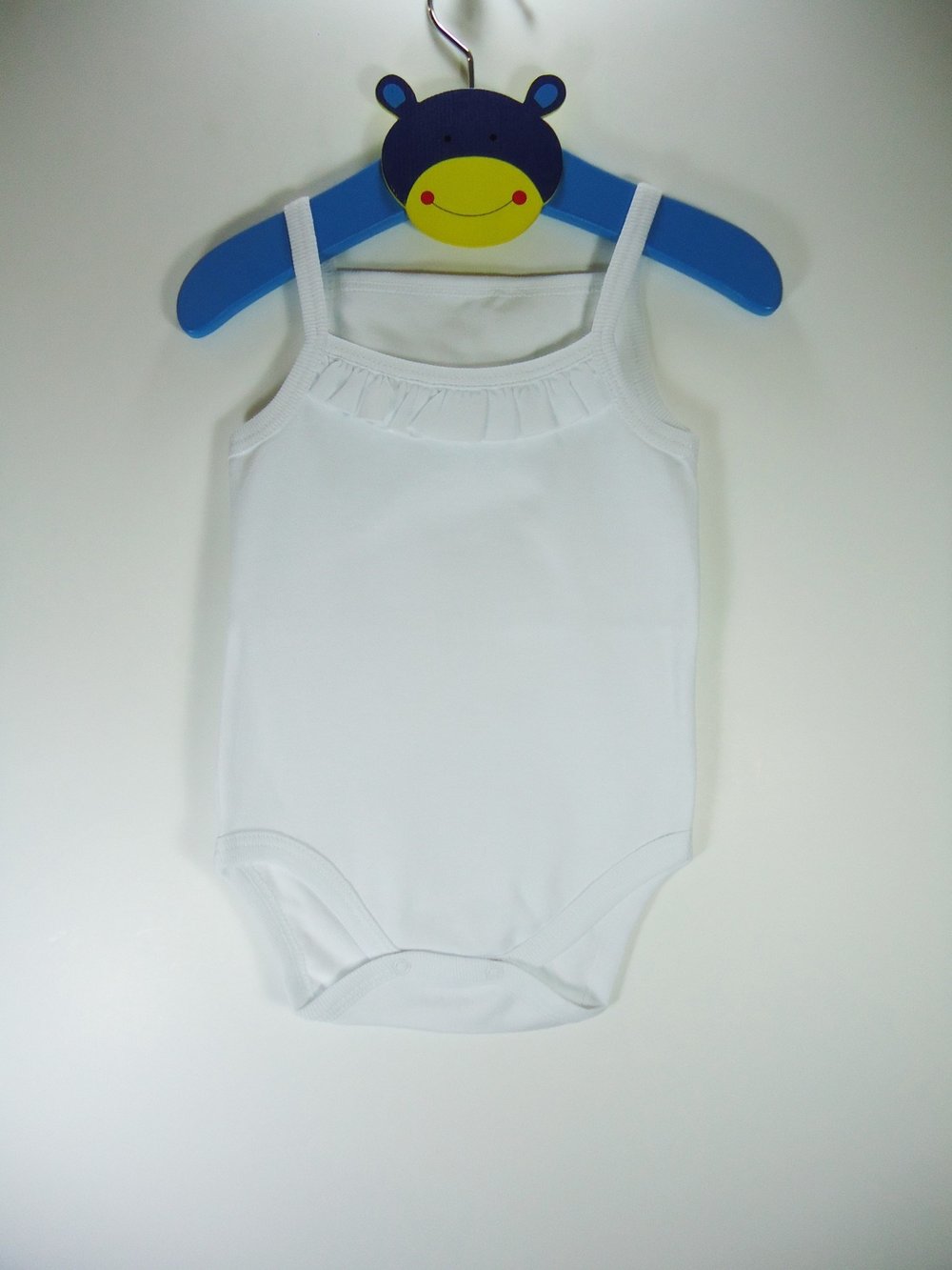 Sema Baby Penye ip Askılı Badi (Body) - Beyaz 3-6 Ay