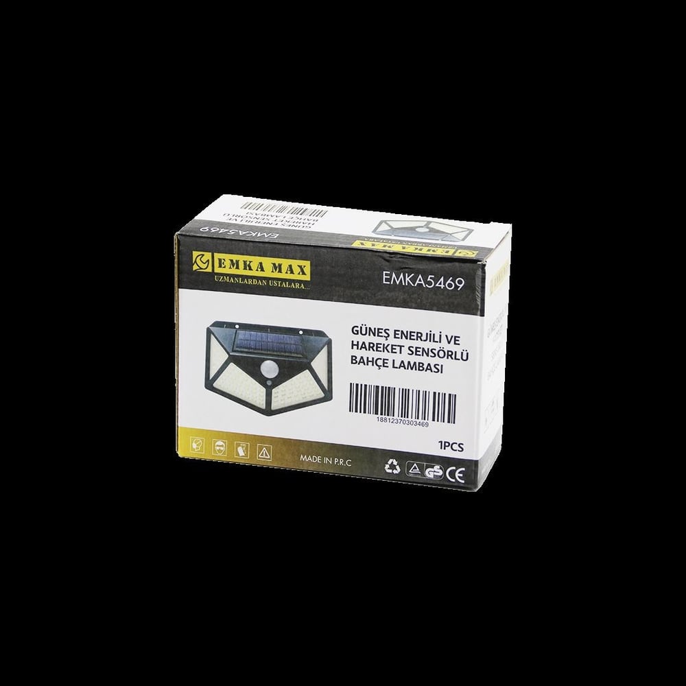 Solar Hareket Sensörlü Dış Mekan Aplik Lambası 9.5x13.5 cm