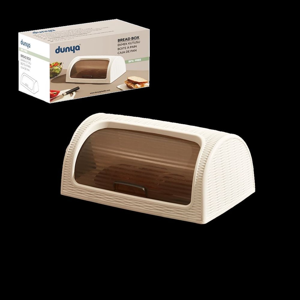 Sürgülü Kapak Ekmek Dolabı 420x274x180 mm Beyaz