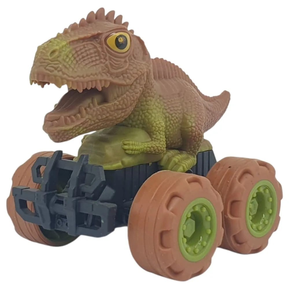 Sürtmeli Dinazor Arabalar 2li - 12 cm - Triceratops & Stegosaurus
