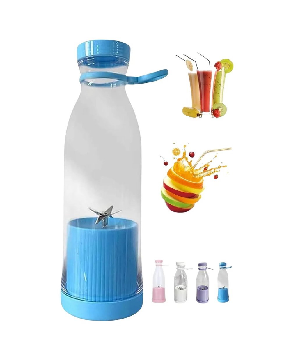 Taşınabilir Blender 380 ml USB Şarjlı Meyve Karıştırıcı Kolay Temizlenebilir