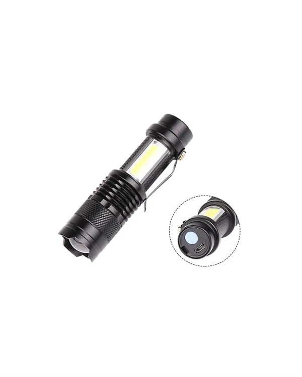 Taşınabilir Şarjlı LED Fener - 4 Modlu, 2000LM, Ayarlanabilir Odak