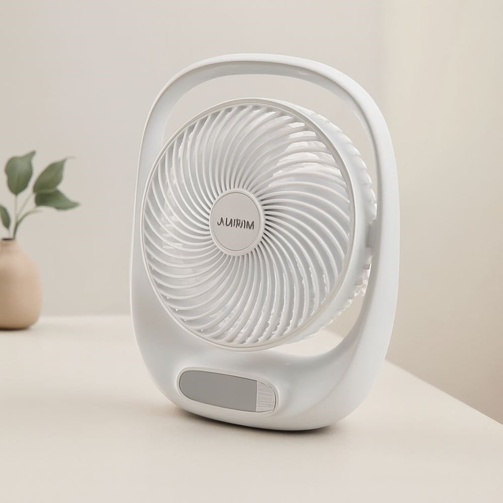 USB Masaüstü Fan 20 cm 3 Kademe Işıklı