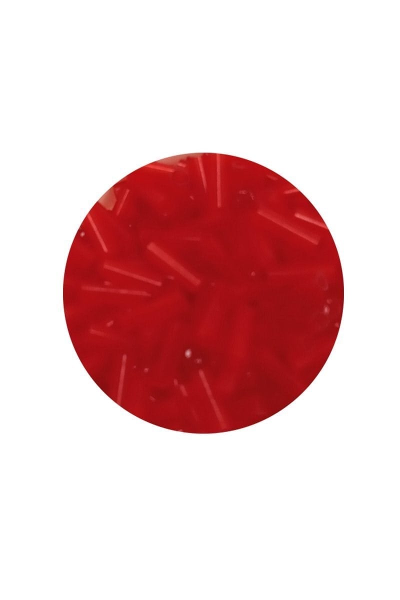 Uzun Boru Kesme Boncuk Çap 2mm Uzunluk 10 mm - 60 Gram - Kırmızı - BNC284