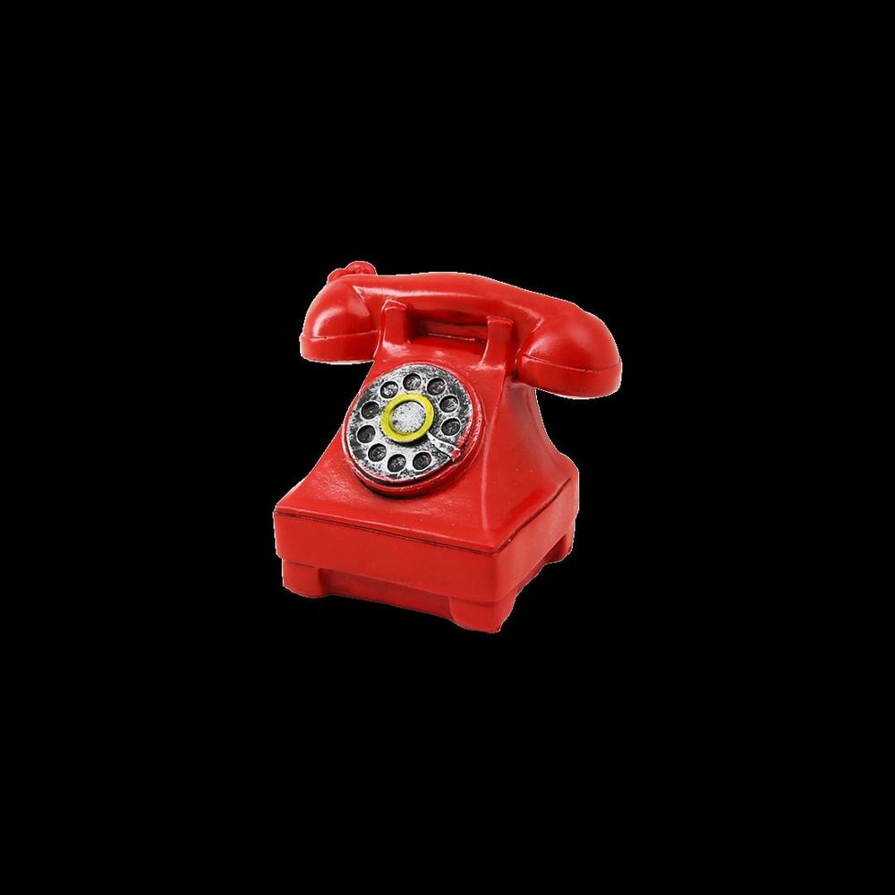 Vintage Ankesörlü Telefon Biblo Reçine 12x7.5 cm
