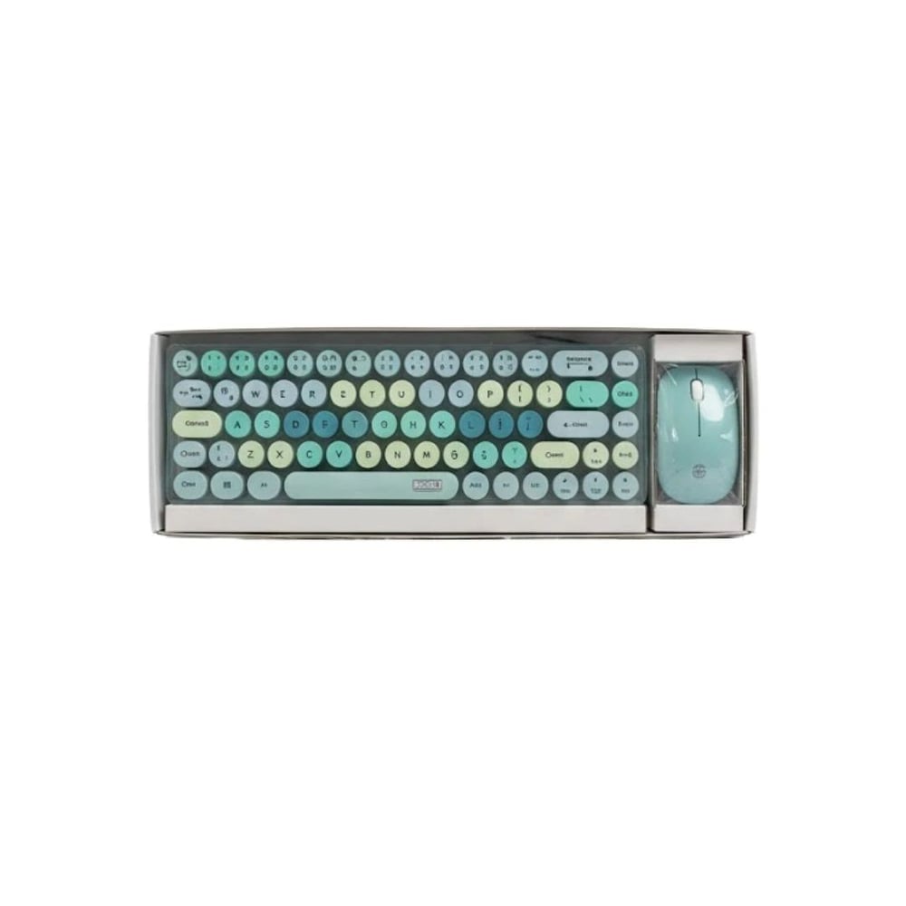Yeşil Kablosuz Klavye ve Mouse Seti
