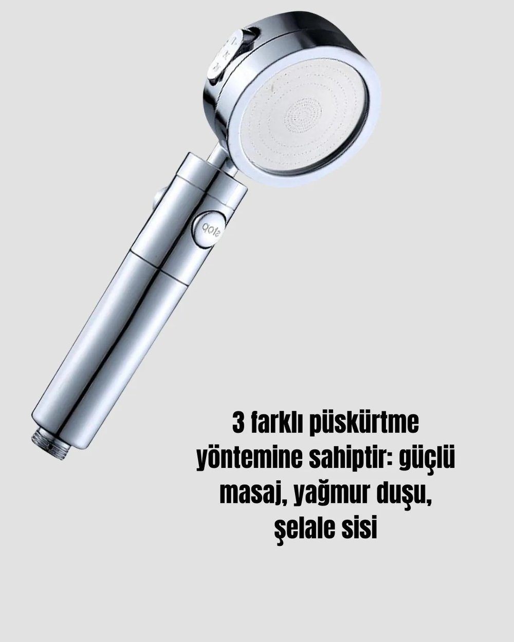 Yüksek Basınçlı 3 Fonksiyonlu Duş Başlığı