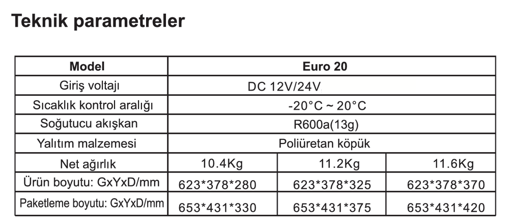 20LT PORTATİF BUZDOLAP