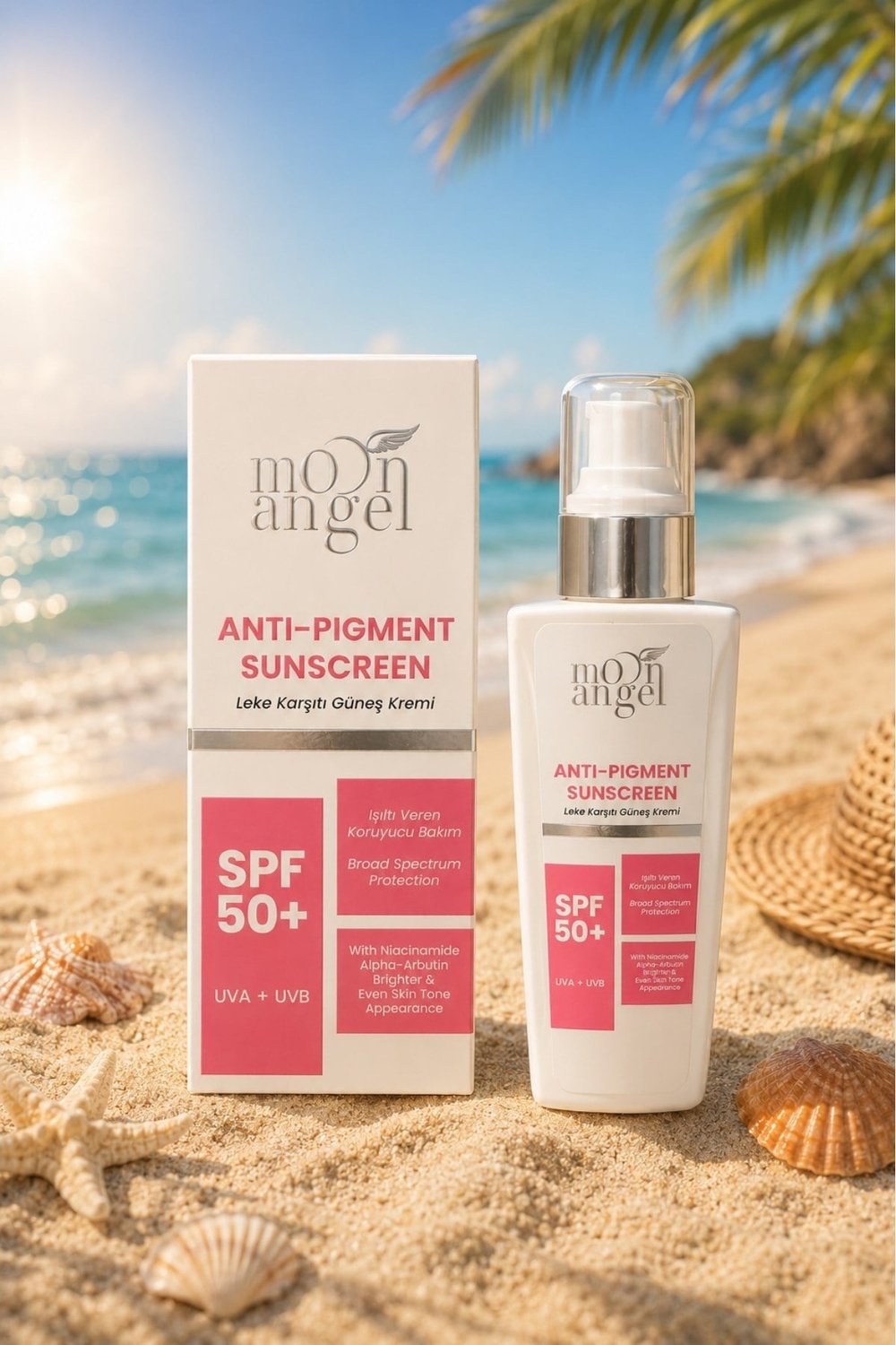 Moon Angel Anti-Pigment Sunscreen 50 SPF++ Leke Karşıtı Güneş Kremi 100 MLMoon Angel