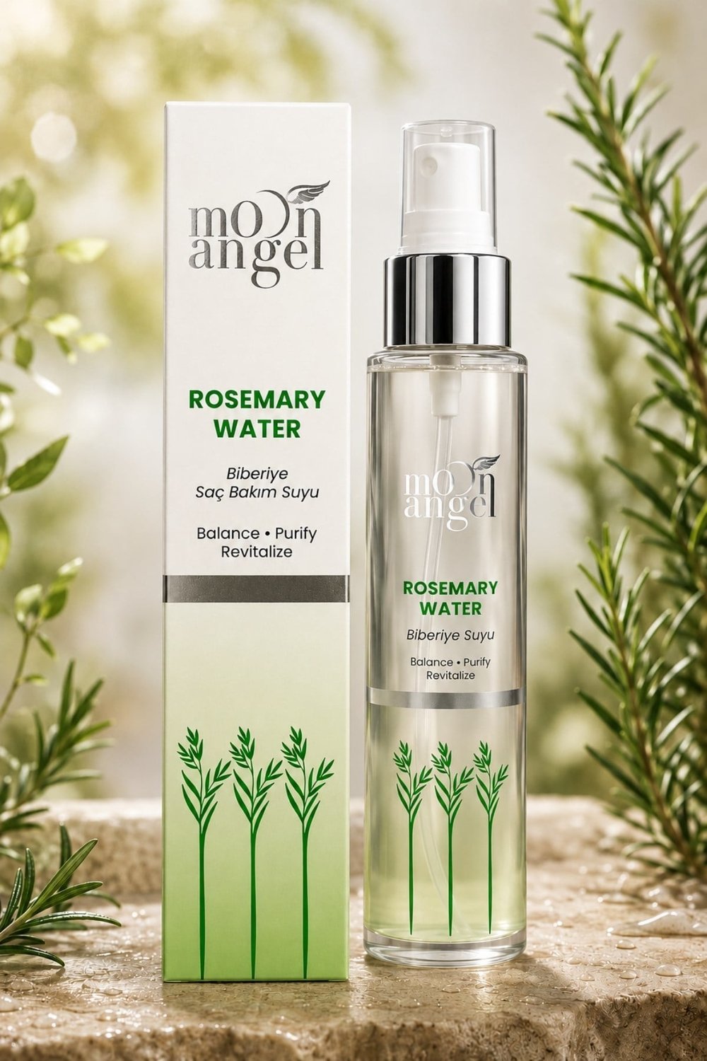 Moon Angel  Biberiye Suyu Saç Bakım Rosemary Water 100 mlMoon Angel