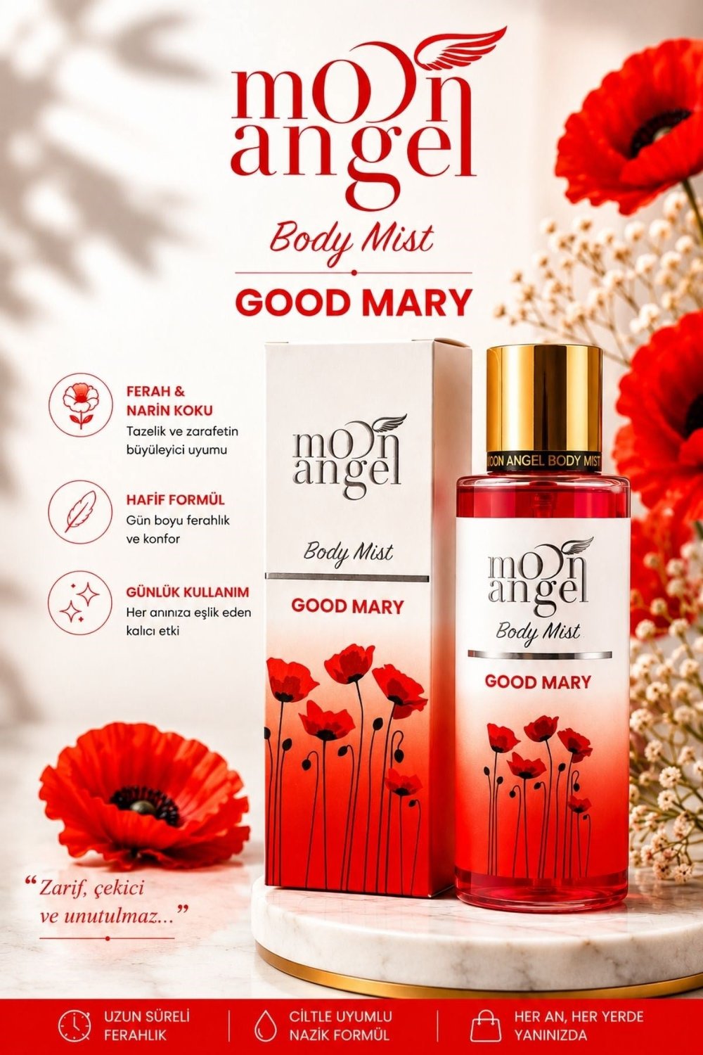 Moon Angel Kadın Parfümlü Body Mist Good Mary 250 ml Vücut SpreyiMoon Angel