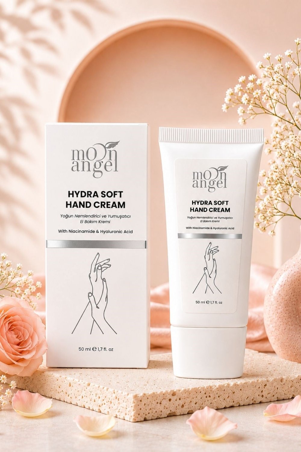 Moon Angel  Yoğun Nemlendirici ve Yumuşatıcı El Kremi (Niacinamide Hyaluronic Acid)Moon Angel