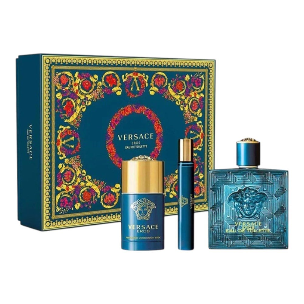 Versace Eros Set 100Ml Edt+75Mldeostick+5Ml Edt