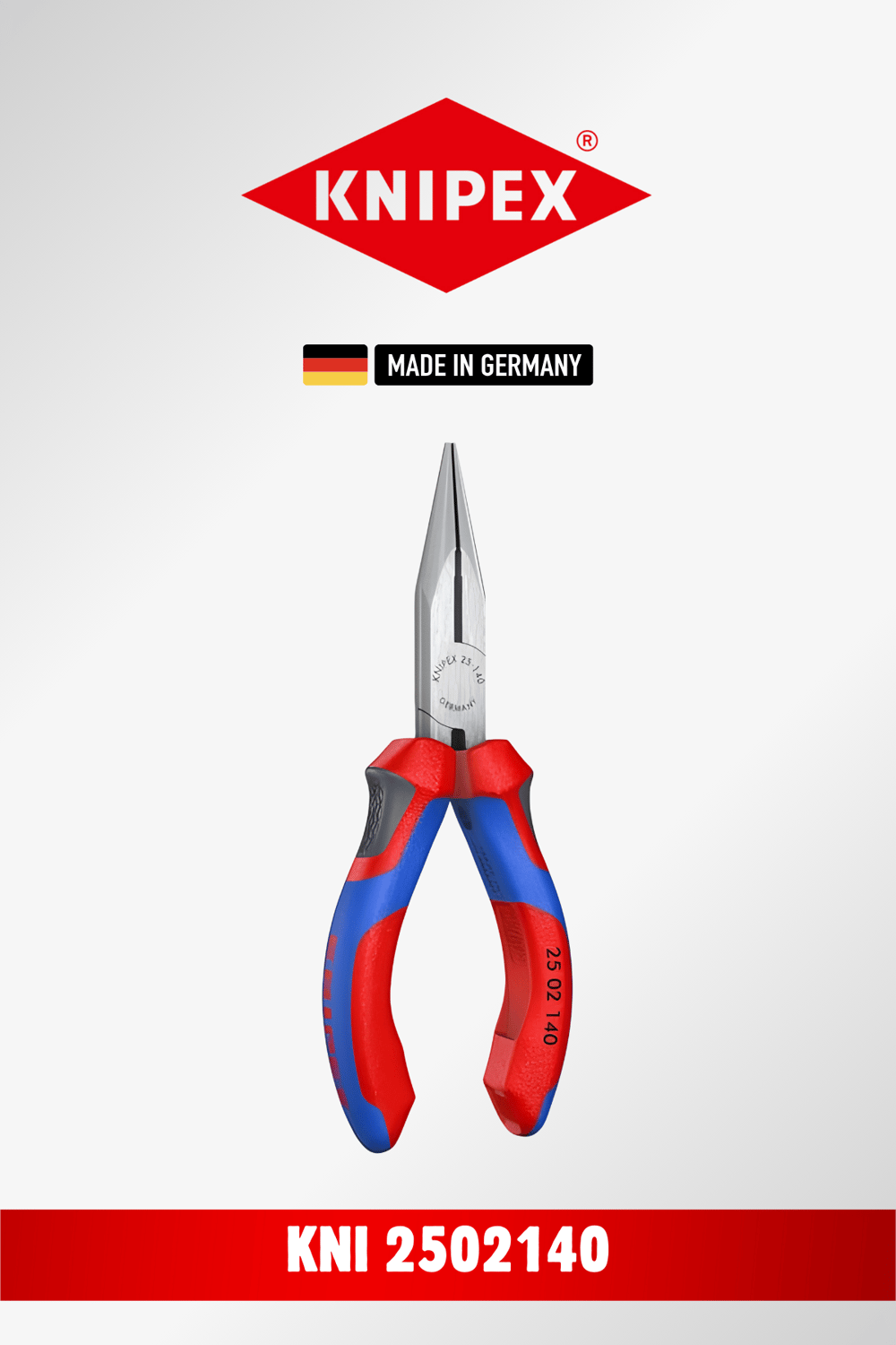 Knipex Kargaburun Düz Kırmızı Lacivert