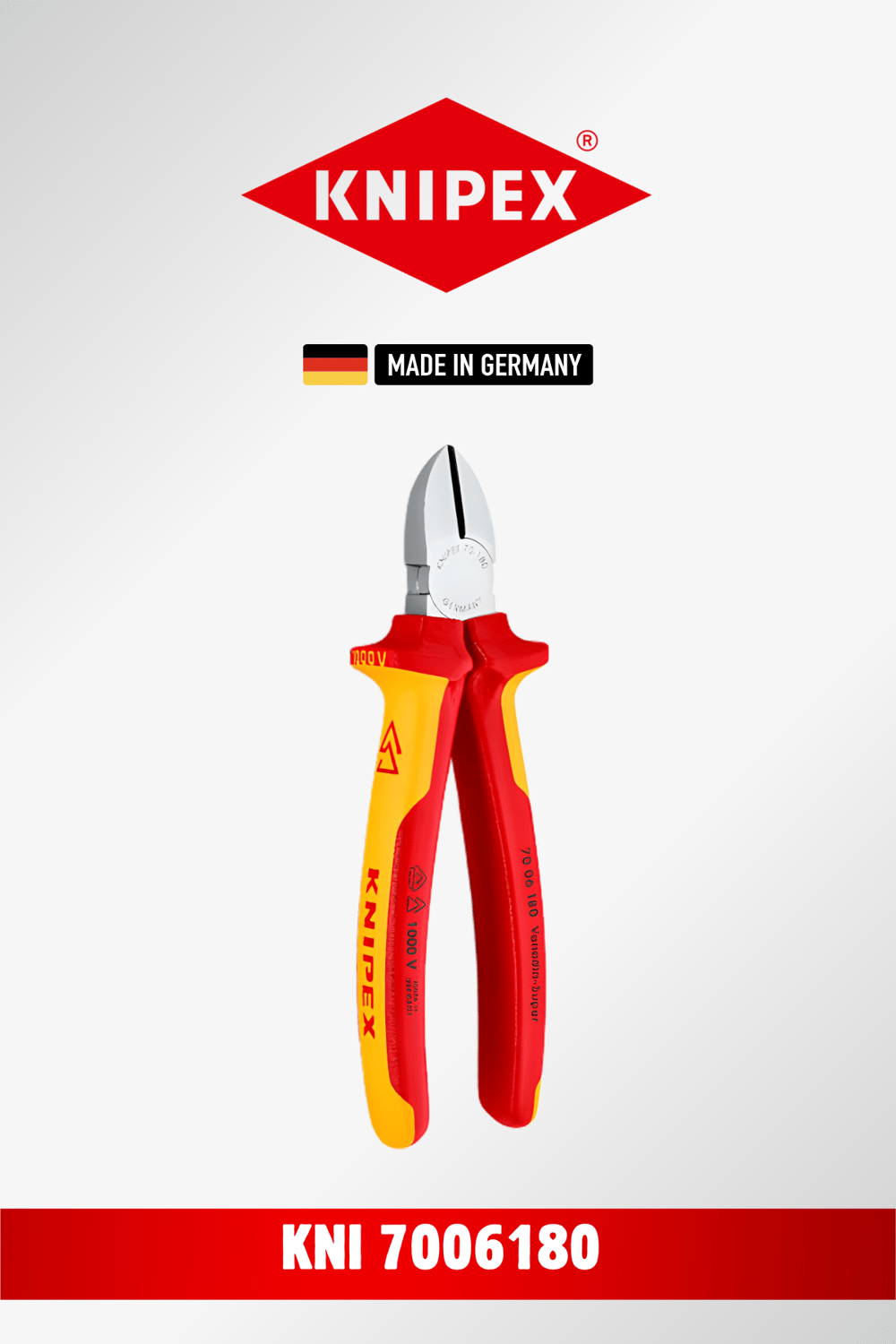 Knipex Yan Keski 1000V sarı Kırmızı İZOLE