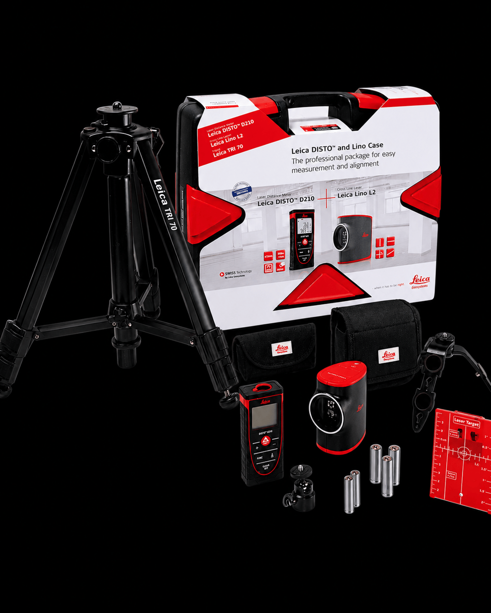 Leica Lıno - Lazer Hizalama Seti (L2 + D210 + TR17, Çantalı, Tripodlu)