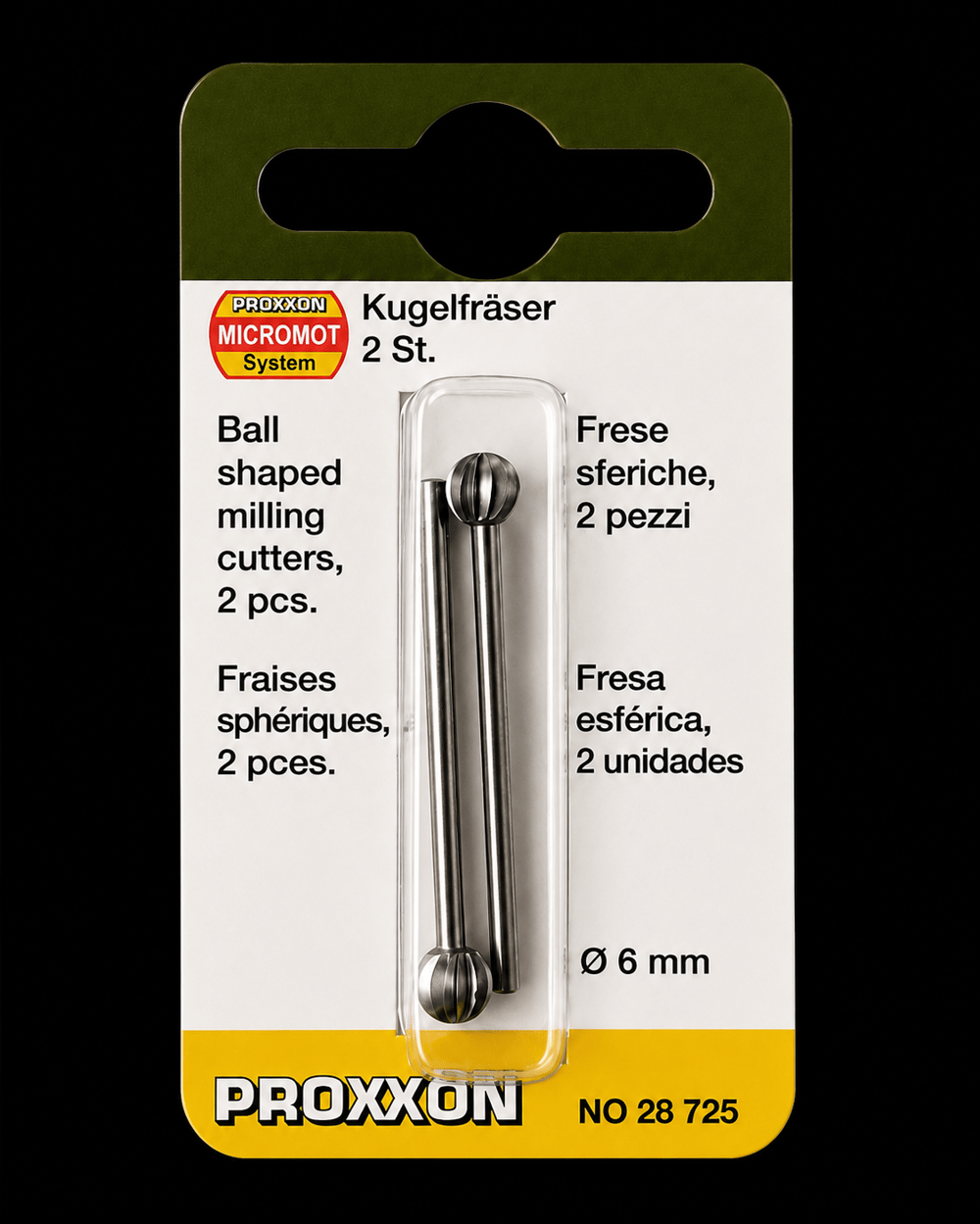 Proxxon - Freze Ucu (6x2.35 MM, Tungsten Vanadyum, 2 Adet)