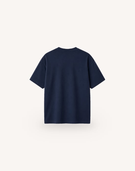 Bisiklet Yaka Kısa Kollu Modal Lacivert Basic T-shirt