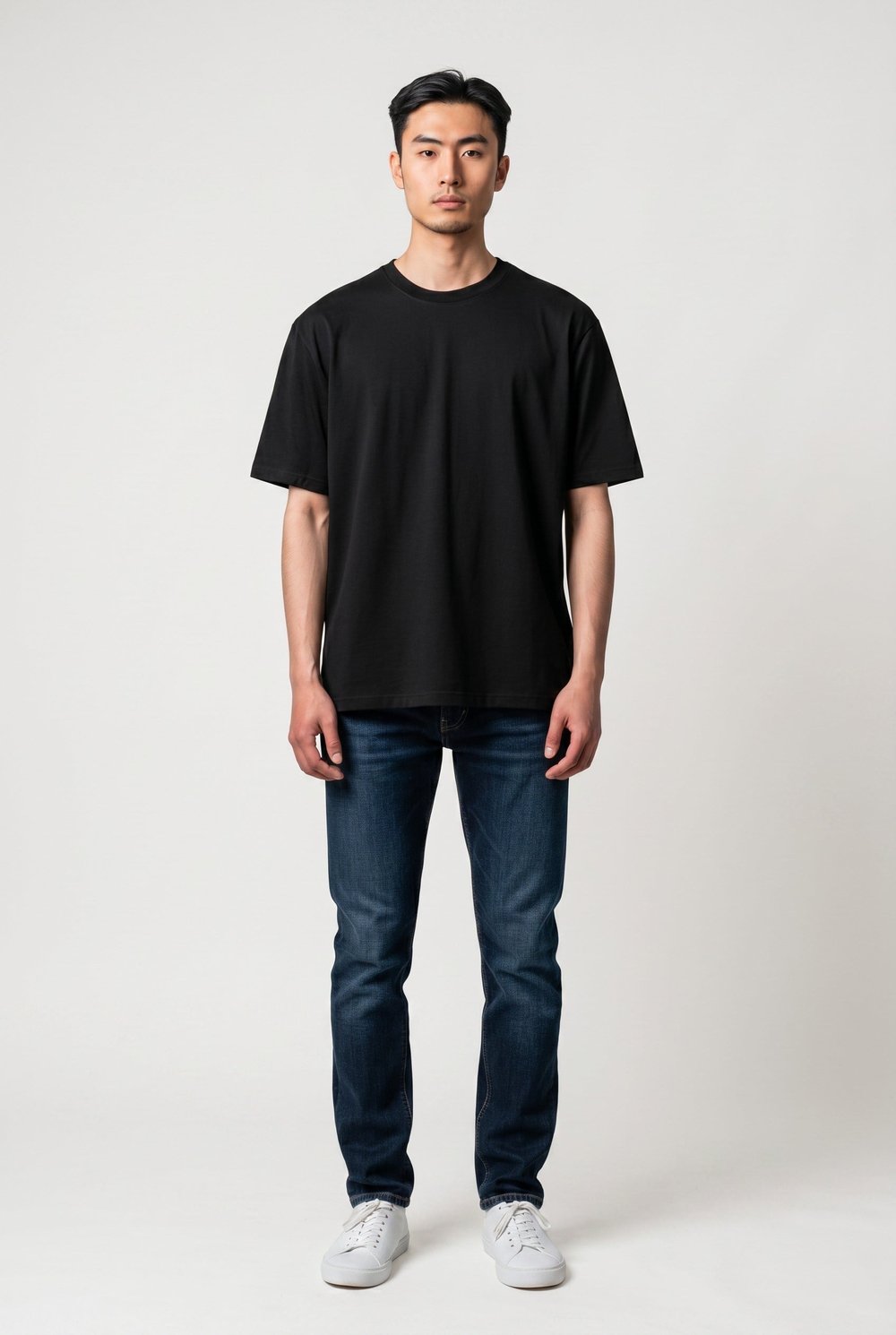 Bisiklet Yaka Kısa Kollu Modal Siyah Basic T-shirt