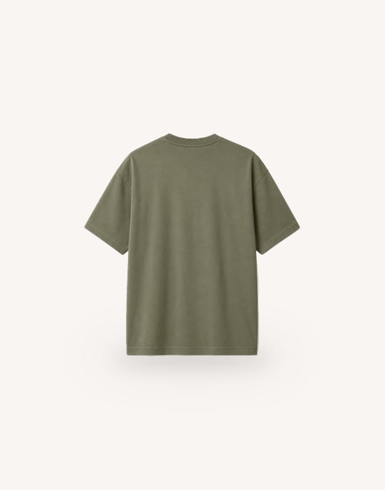 Bisiklet Yaka Kısa Kollu Modal Yeşil Basic T-shirt