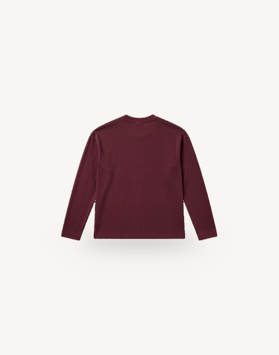 Bisiklet Yaka Uzun Kollu Modal Bordo