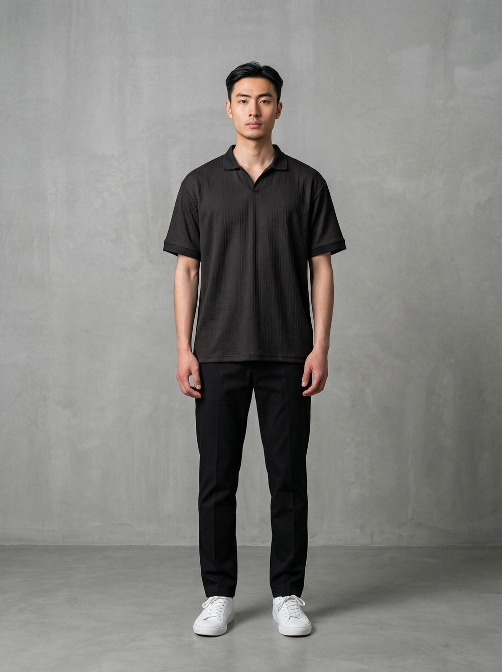 Çizgili Kumaş Polo Yaka Tshirt