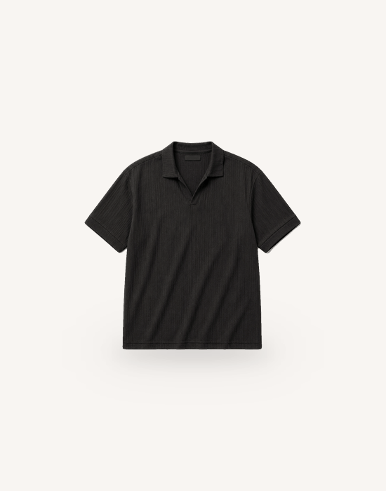 Çizgili Kumaş Polo Yaka Tshirt