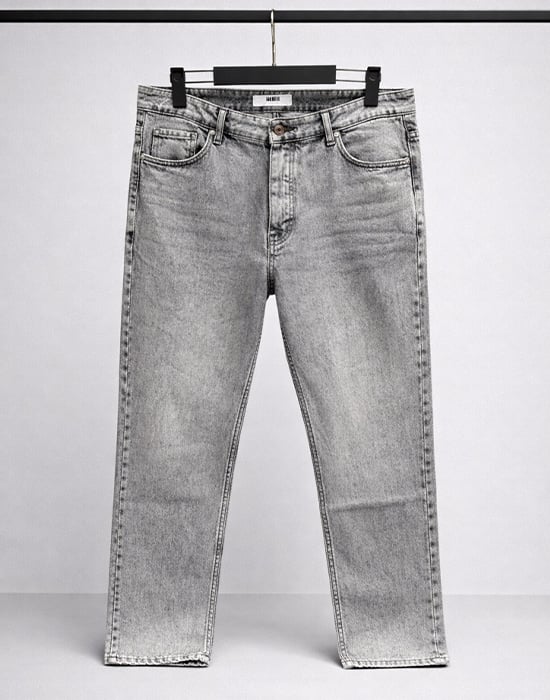Gri Baggy Fit Jean