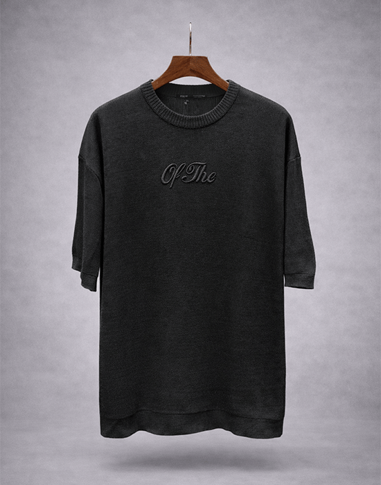 Kısa Kollu Baskılı Siyah T-shirt