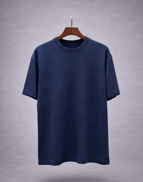 Bisiklet Yaka Kısa Kollu Modal Lacivert Basic T-shirt