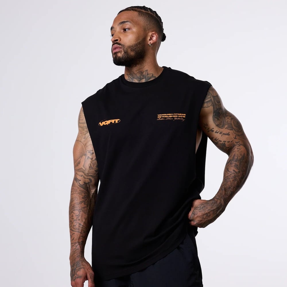 Top Tank Orange Black Atlet