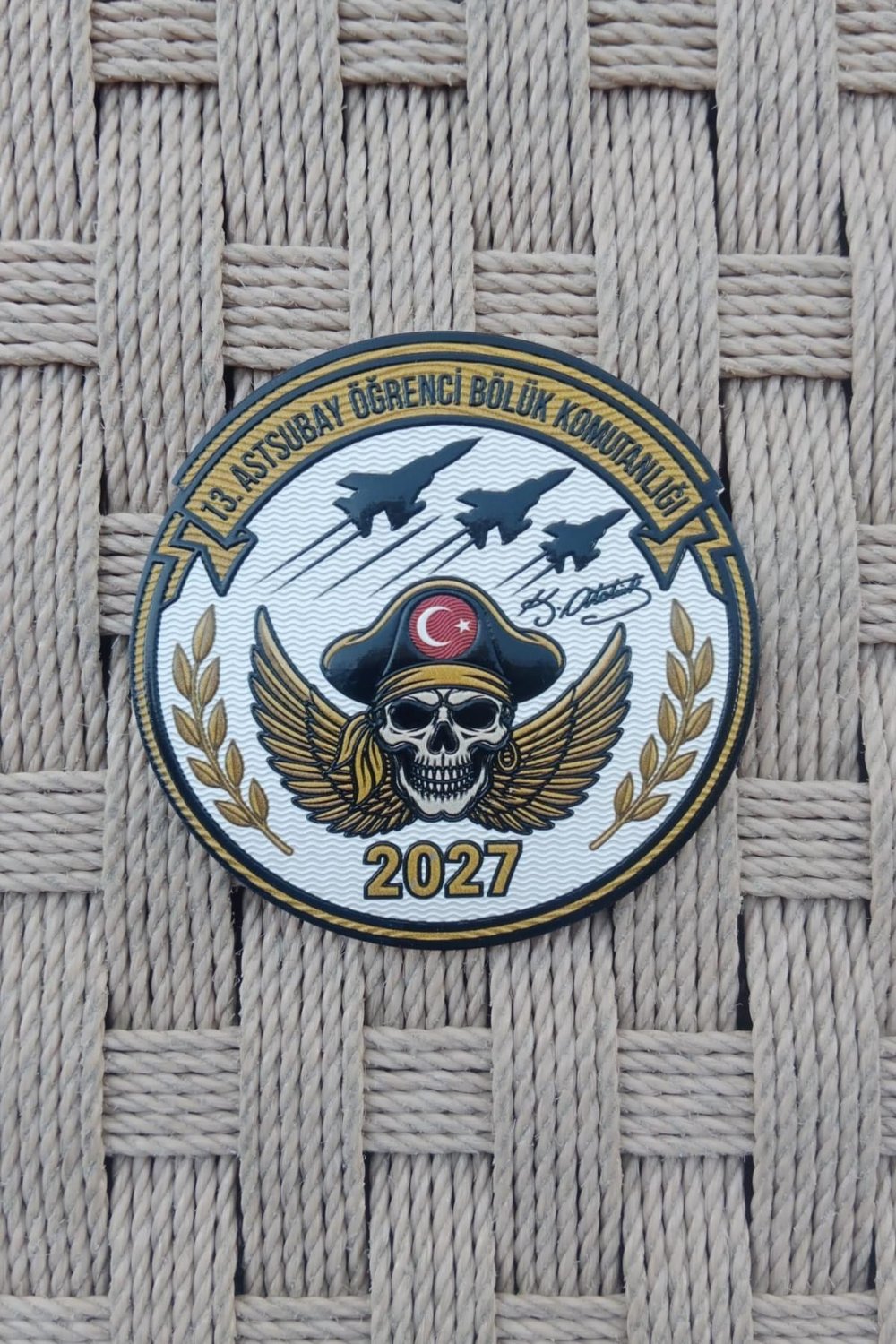 13. Astsubay Ogrenci Boluk Komutanligi 2027 Korsanlar 3d Tpu Silikon Kabartma Arma Patch Pec