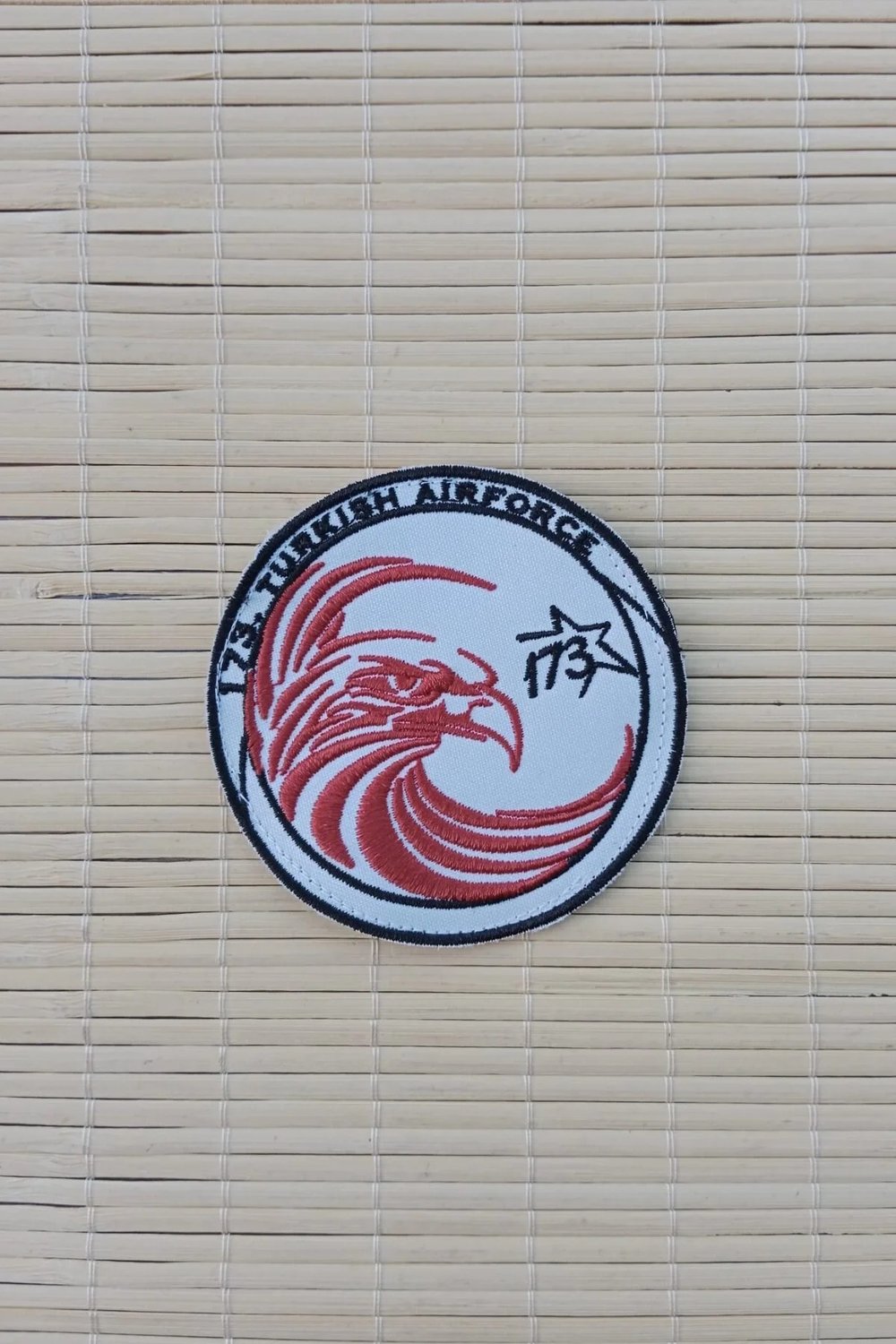173. Turkish Airforce Yazili Kartal Logolu Fermateks Dokuma Nakis İslemeli Arma Patch Pec