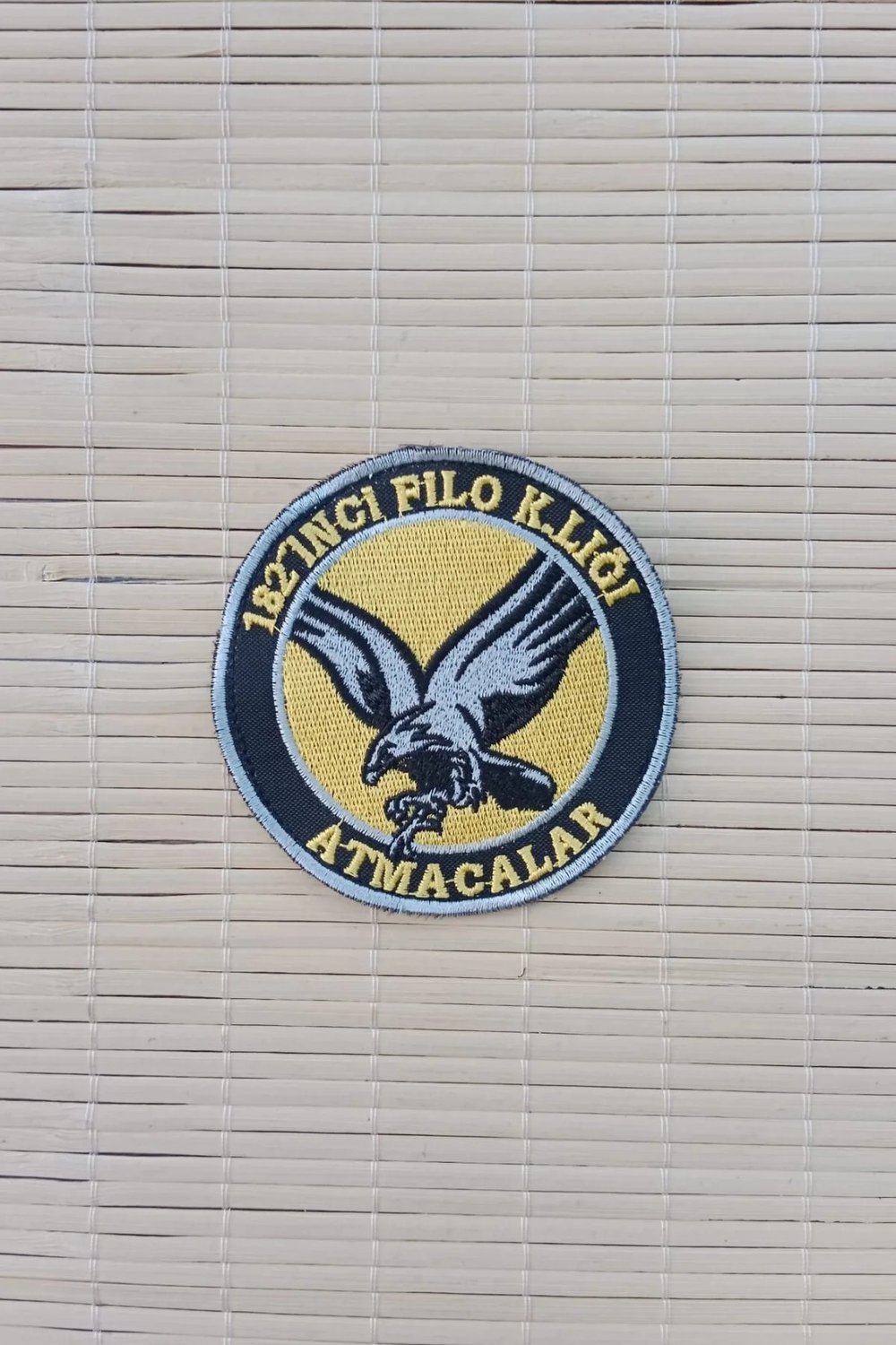 182. Filo Komutanligi Atmacalar Yazili Kartal Logolu Nakis İslemeli Arma Patch Pec