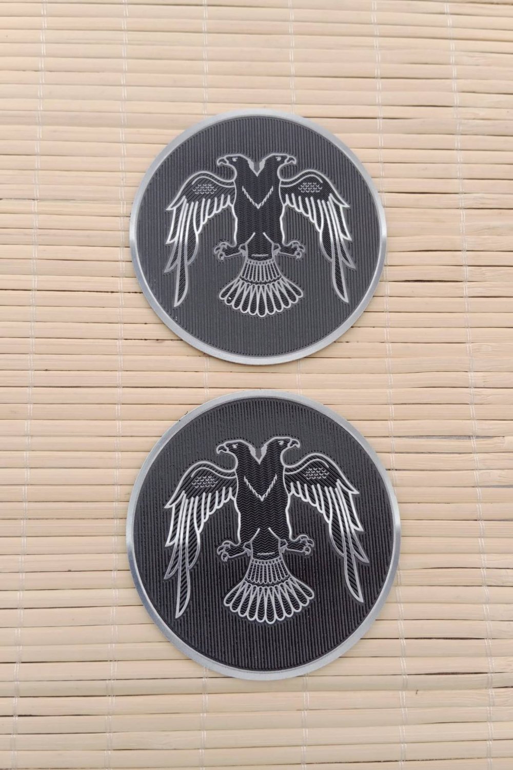 2 Adet Çift Başlı Kartal Amblemli 3d Tpu Termoplastik Silikon Kabartma Arma Pec Patch