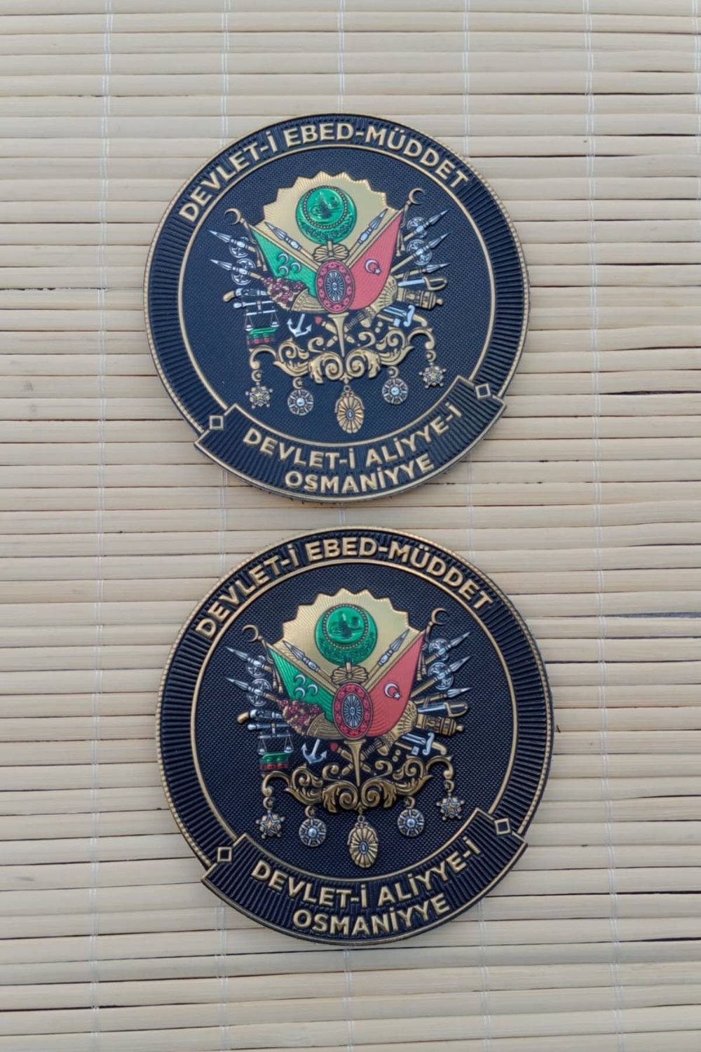 2 Adet Devlet-i Ebed-Müddet Devlet-i Aliyye-i Osmaniyye 3d Tpu Termoplastik Silikon Kabartma Arma Pec Patch