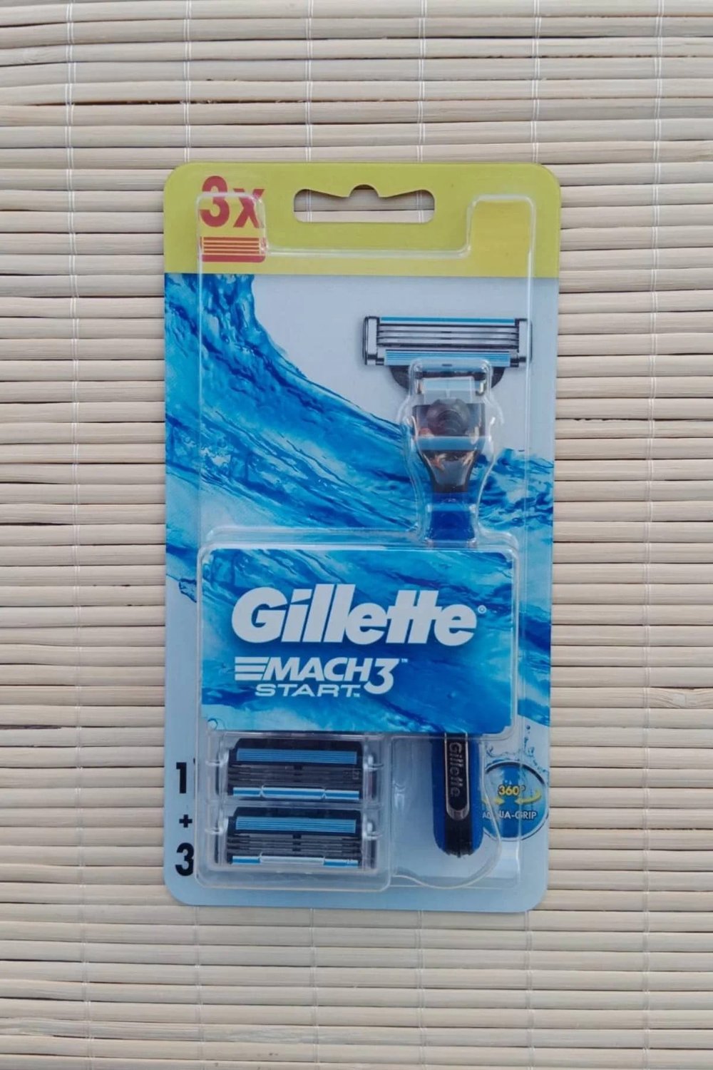 Acemi Bedelli Asker İcin 3 Bicakli Gillette Mach 3 Start Tiras Makinasi 1 + 3 Bicak Jilet