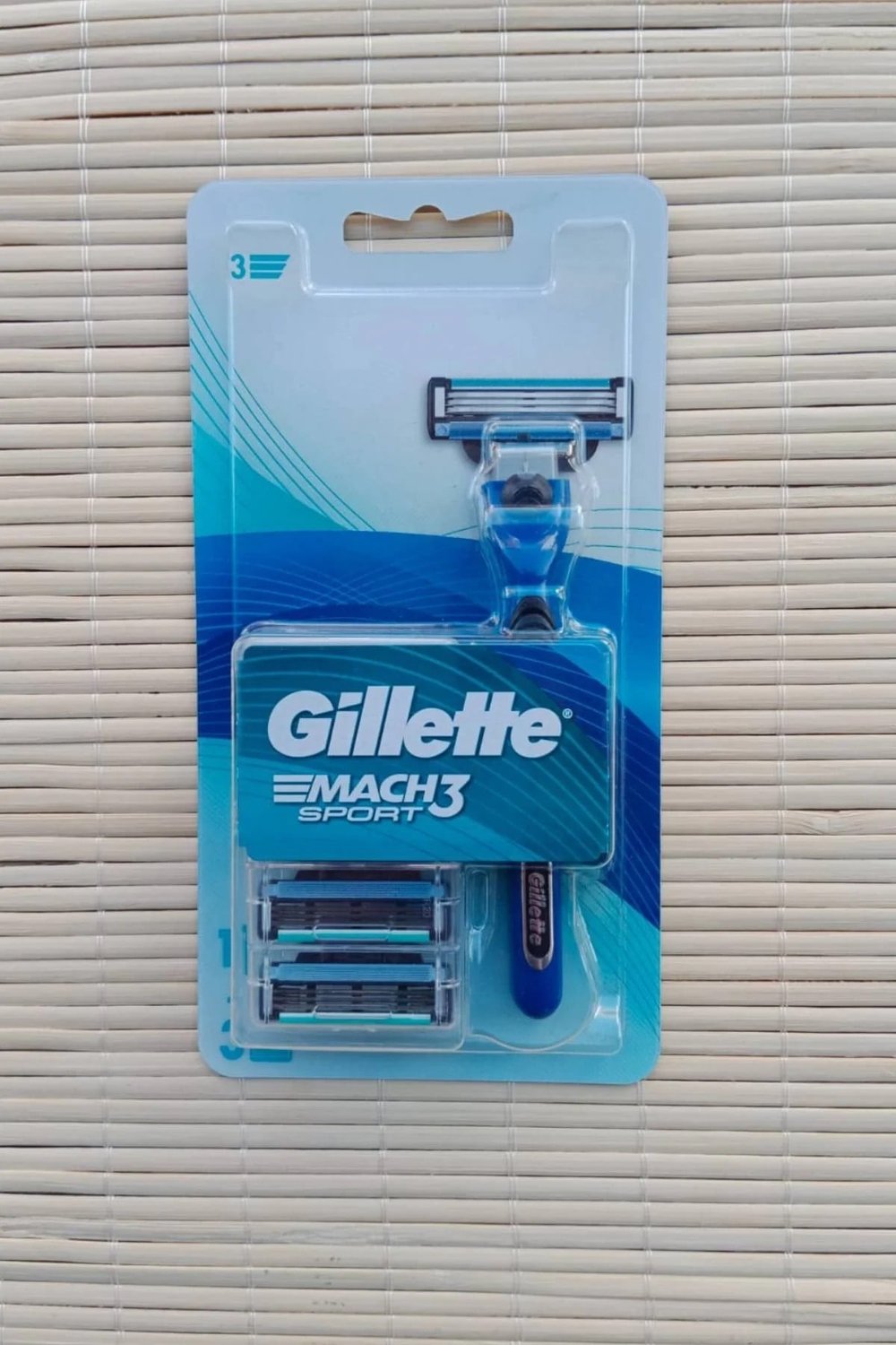 Acemi Bedelli Asker İcin 3 Bicakli Gillette Mach 3 Sport Tiras Makinasi 1 + 3 Bicak Jilet