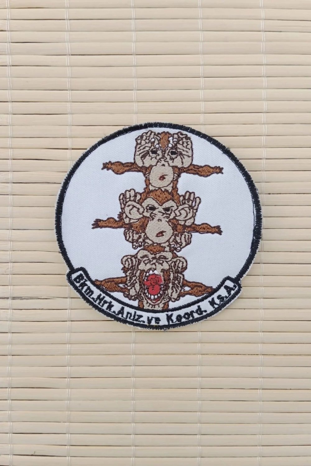 Bkm.mrk.anlz.koord.ks.a Yazili Nakis İslemeli Arma Pec Patch