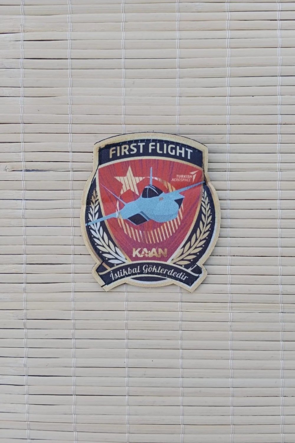First Flight Kaan İstikbal Goklerdedir Yazili Fermateks Dokuma İslemeli Arma Patch Pec