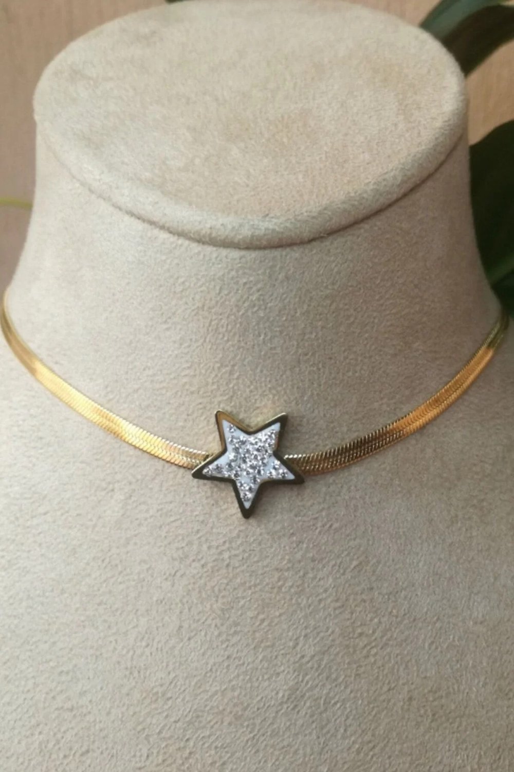 İtalyan Zincirli Yildiz Tasarim İnce Gold Altin Renkli Zirkon Tasli Kaliteli Paslanmaz Celik Kolye Stainless Stell