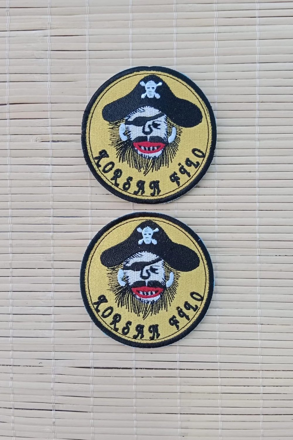 Korsan Filo Yazili Korsan Logolu Nakis İslemeli Arma Pec Patch