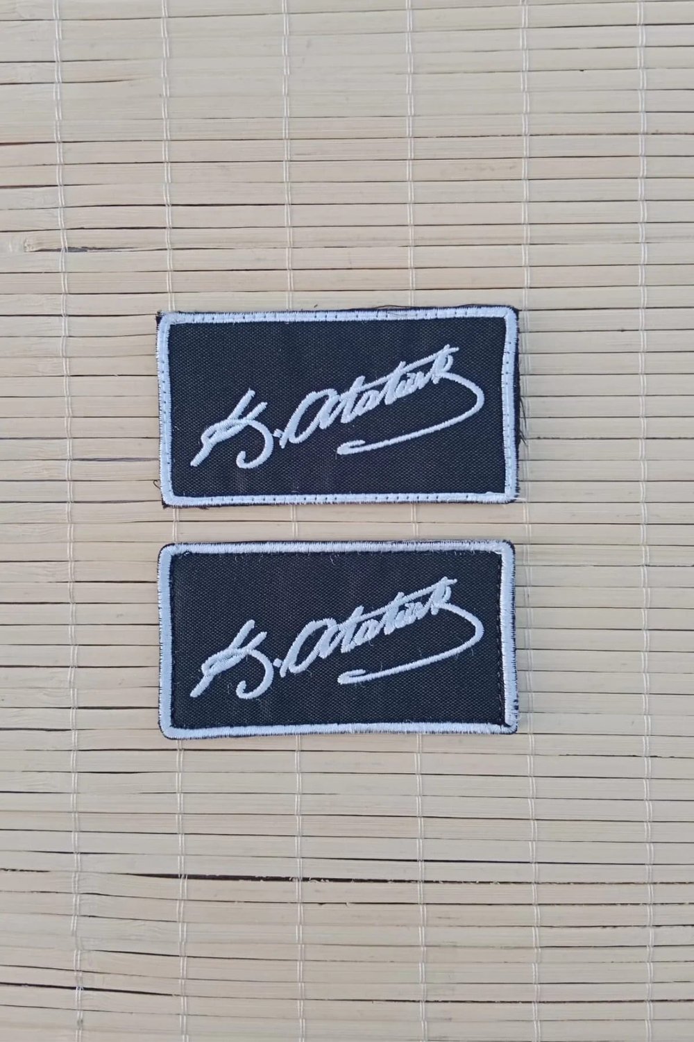 Mustafa Kemal Ataturk İmzali Siyah Zemin Nakis İslemeli Arma Pec Patch