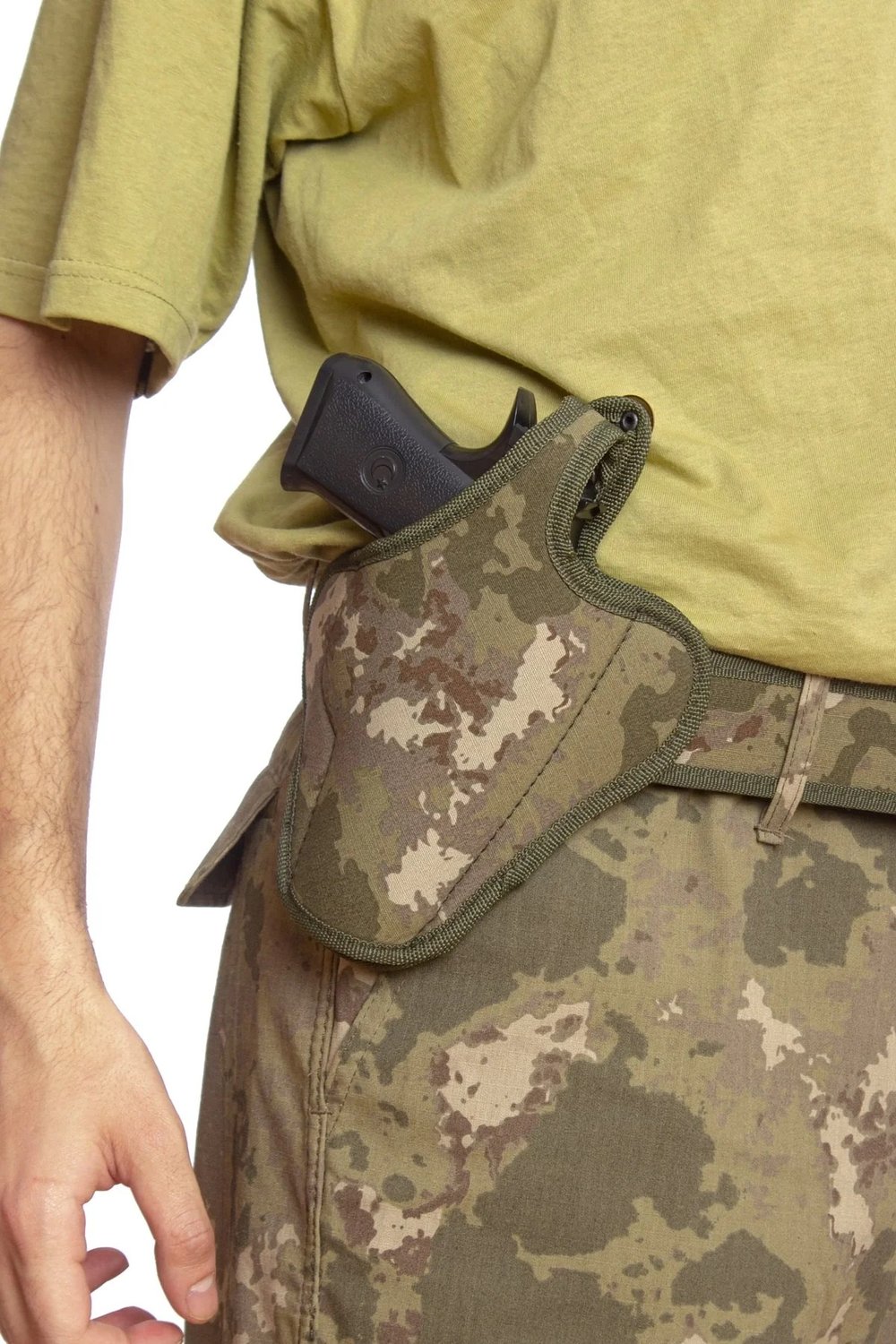 Sag El Kara Kuvvetleri Kamuflaj Renkli Tam Kelebek Airsoft Palaskaya Kemere Gecirmeli İmpertex Silah Kilifi