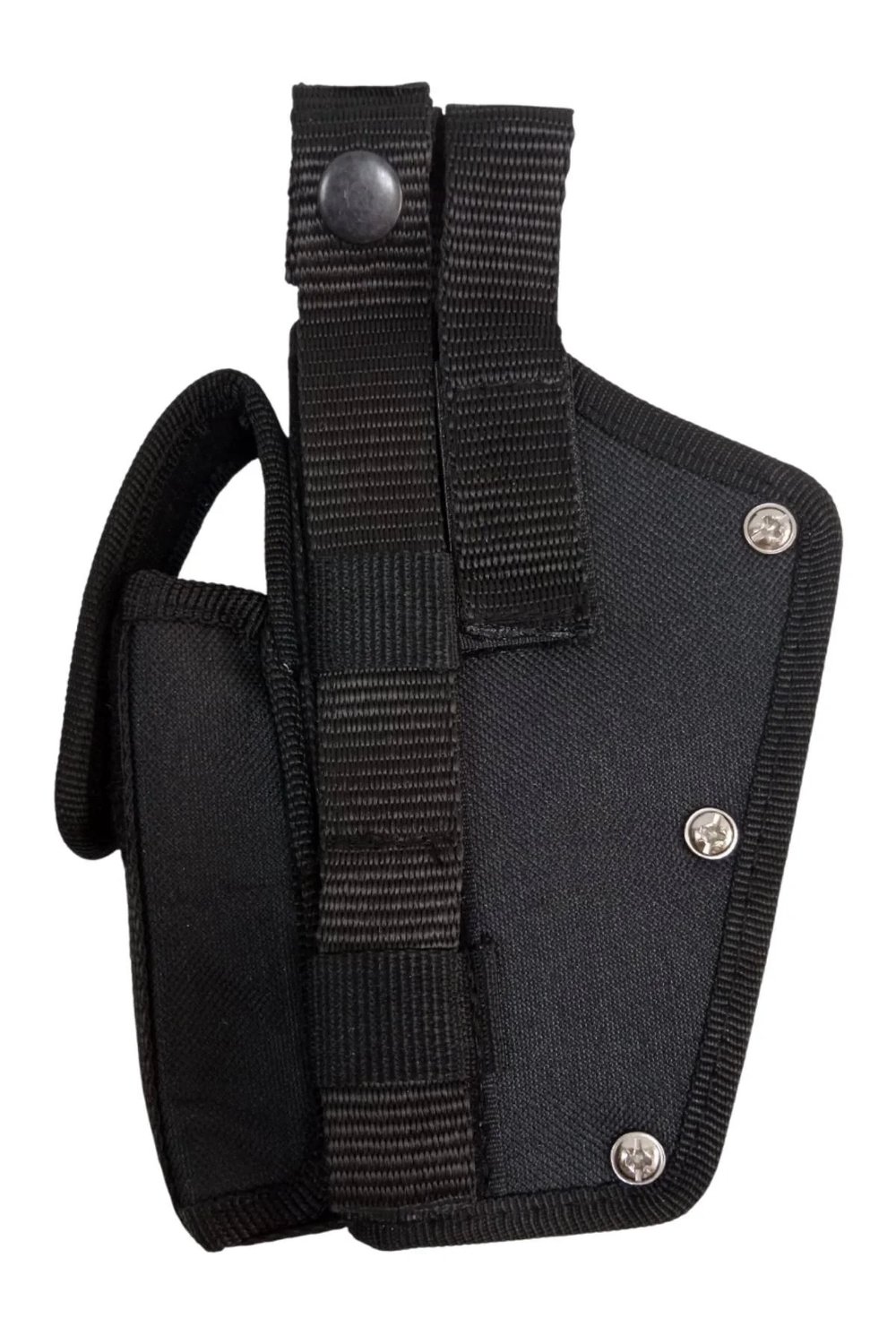 Siyah Renkli Sol El Cift Emniyetli Sarjorluklu Airsoft Palaskaya Kemere Gecirmeli İmpertex Silah Kilifi