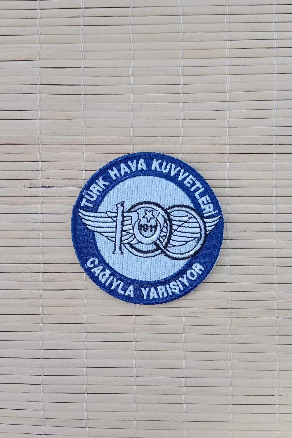 Turk Hava Kuvvetleri 1911 Cagiyla Yarisiyor Yazili 100. Yil Logolu Nakis İslemeli Arma Patch Pec