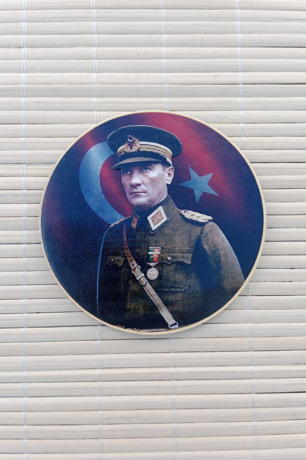 Ataturk Resimli Maresal Uniformali Kabartmali 3D TPU Termoplastik Yeni Gogus Arma Patch Pec