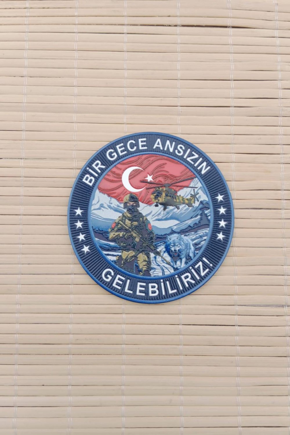 Bir Gece Ansizin Gelebiliriz 3d Tpu Termoplastik Silikon Kabartma Nakis İslemeli Arma Pec Patch