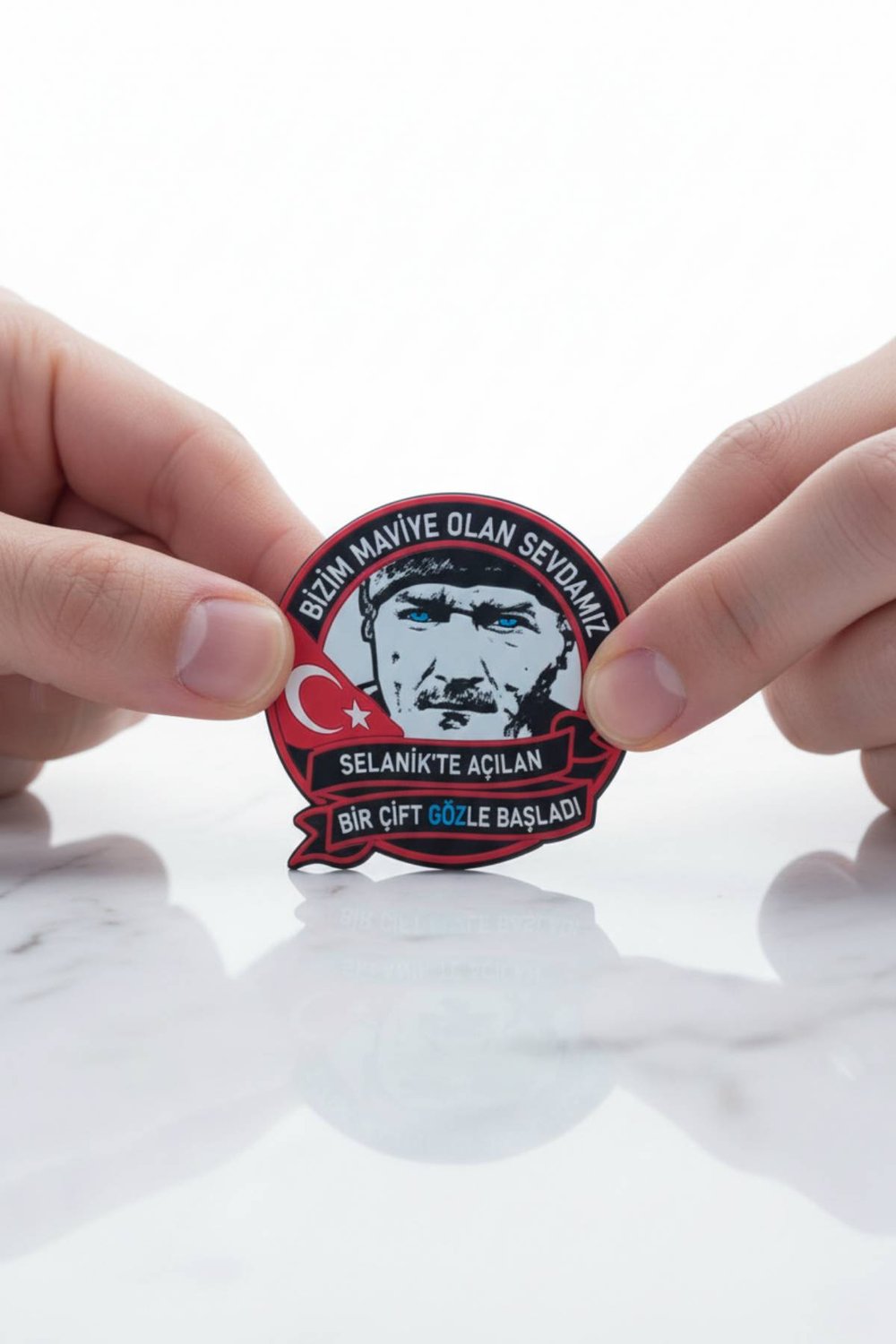 Bizim Maviye Olan Sevdamız 3d Tpu Termoplastik Silikon Kabartma Mini Arma Pec Patch